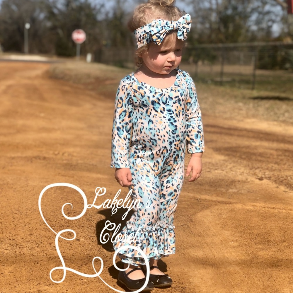 Leopard Print Romper with Bow